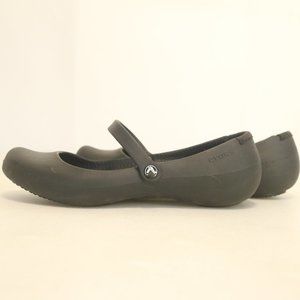 Crocs Womens 7 Mary Jane Shoes Black